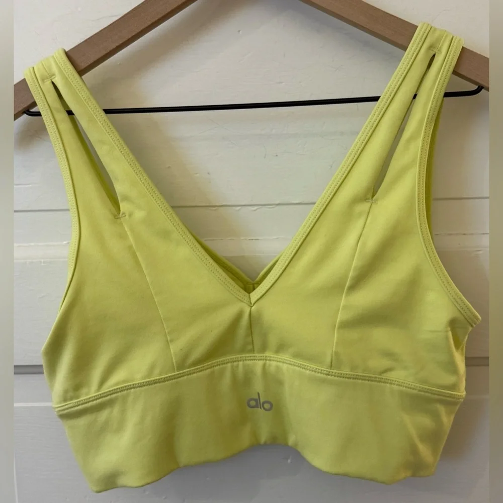 Alo Yoga United Long Bra Shock Yellow S